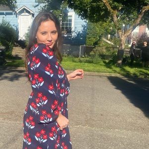 Square neck smocked maxi dress by British designer Boden